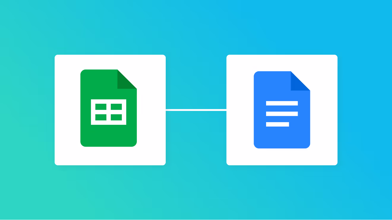 Google スプレッドシートとGoogleドキュメントの連携イメージ