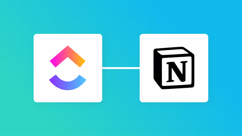 ClickUpとNotionの連携イメージ