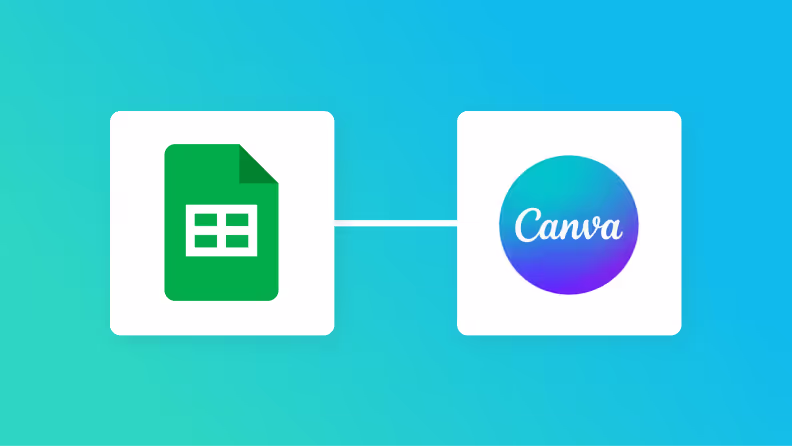 Google スプレッドシートとCanvaの連携イメージ