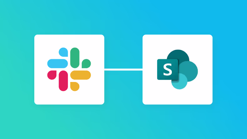 SlackとMicrosoft SharePointの連携イメージ